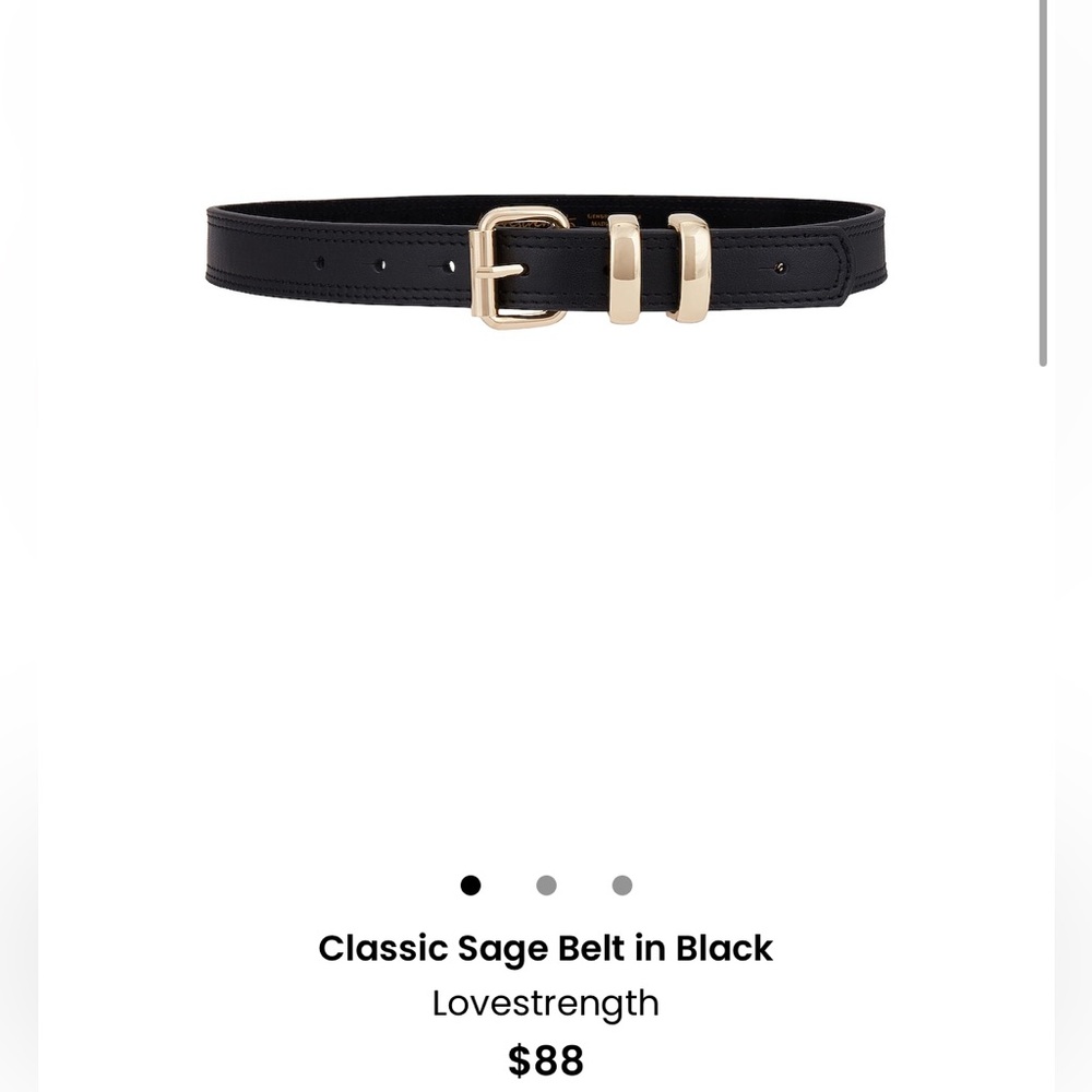 Black Belt with Gold Buckle